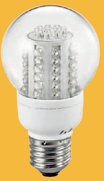 B60-H-80L-E27-W, Лампа светодиодная 4Вт, белый свет, цоколь E27